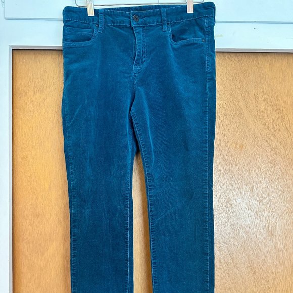 Edyson Corduroy Teal Skinny Pants - Picture 1 of 5
